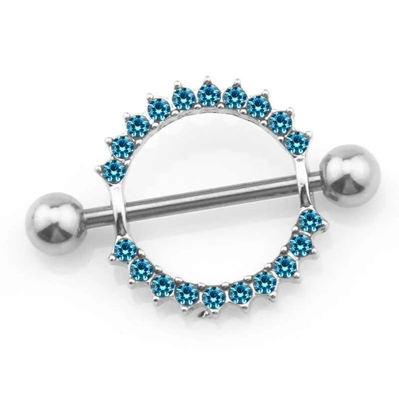 Кольцо Стразы для пирсинга сосков 2 шт.|Украшения тела| |