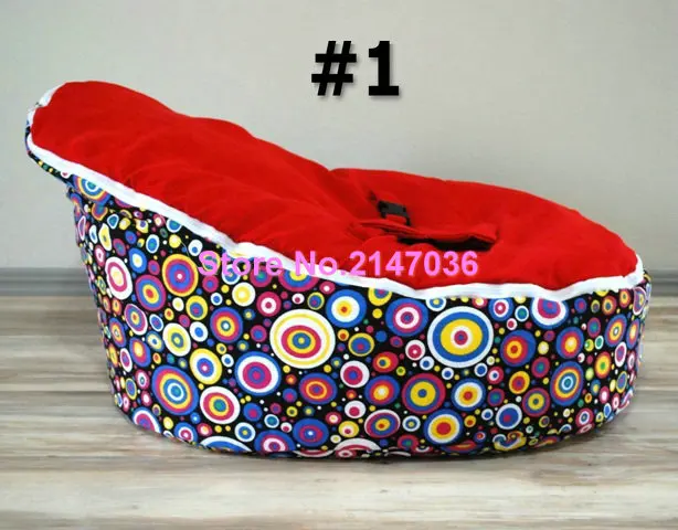 

Rainbow DOTS Baby bean bags bed baby sleeping beanbag chair Newborn sofa cama baby bed sofa with harness Filler do not included