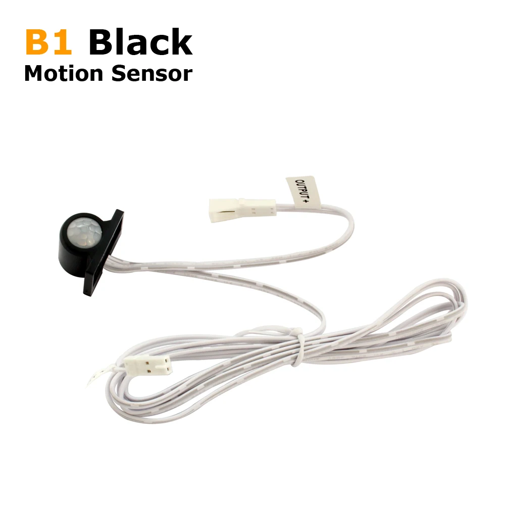 Model B1 Black Светильник с датчиком движения, 12 В, 24 В, сенсорный датчик, автоматическое включение, выключение с таймером, инфракрасный светодиодный PIR датчик, 12 В - Цвет: Model B1 Black