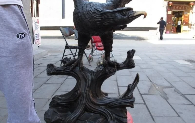 34 китайская художественная скульптура из чистой бронзы медная летучая мышь Орел