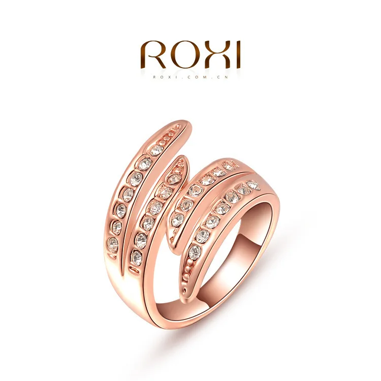 2015 новый рождественский подарок розового золота кольцо Австрийские кристаллы