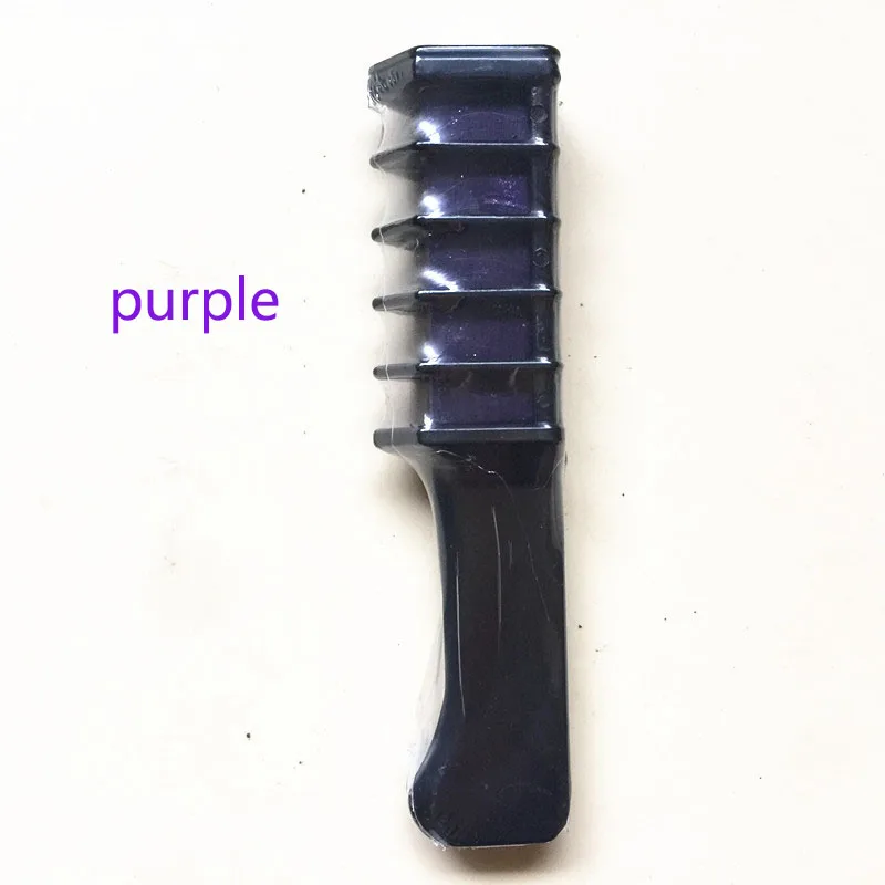 purple Профессиональный 6 цветов Мини одноразовый персональный салон использование Временная Краска для волос Расческа мелки инструмент для окрашивания волос - Цвет: purple
