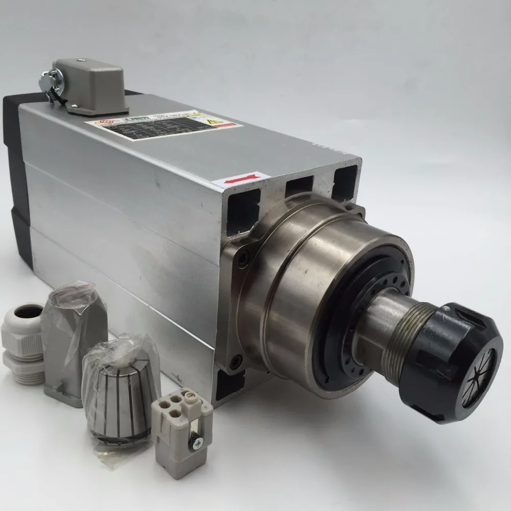 CNC мотор шпинделя с воздушным охлаждением 1 5 кВт 2.2квт 3.5квт 4.5квт 6 7.5кВт 18000 об/мин