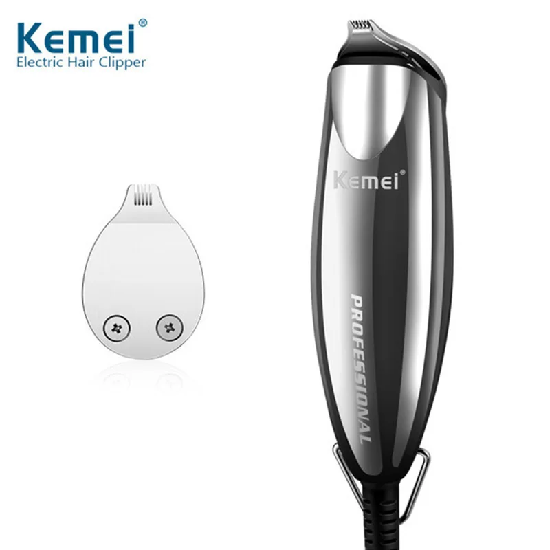 Kemei, профессиональная модель, триммер для волос, 0 мм, мощная электрическая Парикмахерская Машинка для стрижки волос, бритва, графические резные концевые расчески