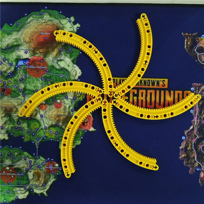 4 шт./лот кольцевая стойка Technic Gear Rack 1/4 Circle 11X11 строительные блоки детские игрушки