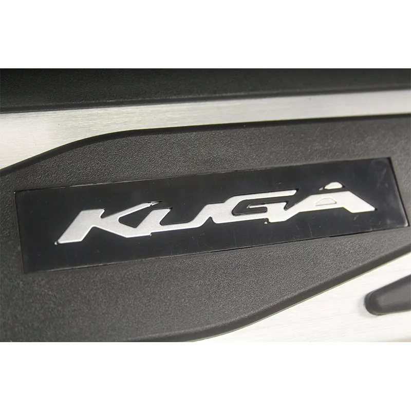 Алюминиевая боковая подножка Nerf bar с белым значком подходит для Ford Kuga Escape 2012 2020|nerf