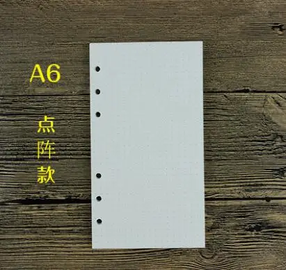 A6 Point A5/A6 спираль блокнот наполнитель бумага для Filofax Диарио планировщик внутренние страницы замены офисные аксессуары переплетная книжная бумага - Цвет: A6 Point