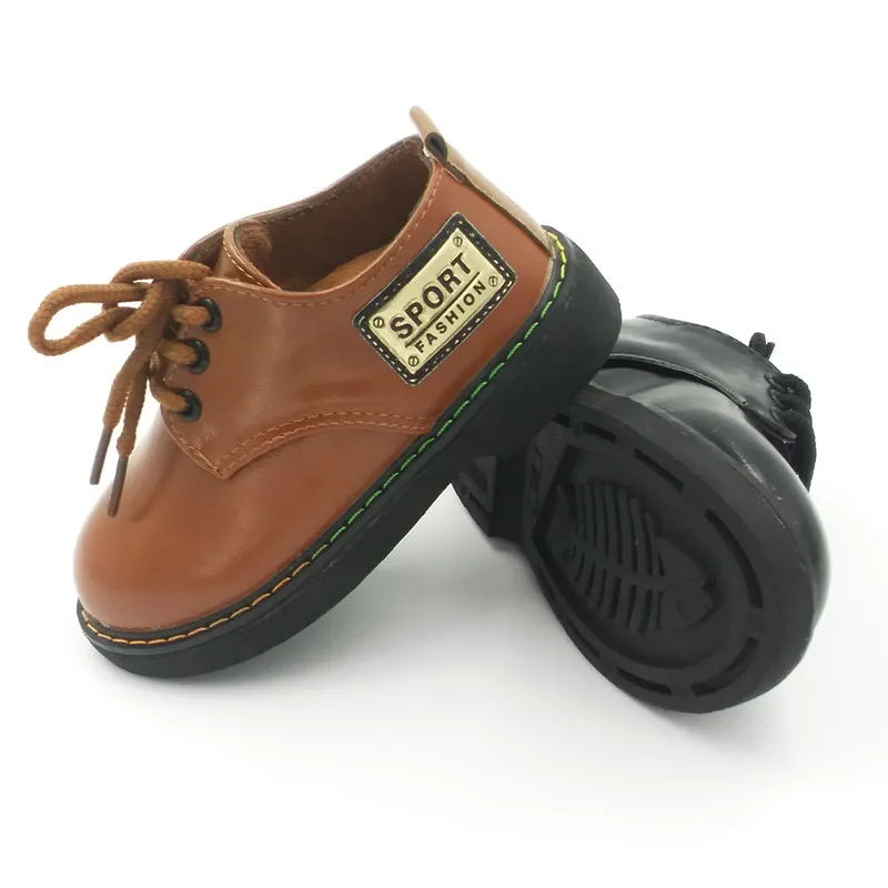 2018 Новая мода Обувь для мальчиков кожаная девочек детей Весна без каблука с