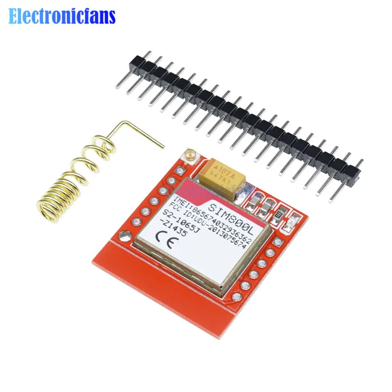Мини маленький SIM800L GPRS GSM модуль MicroSIM карта ядро беспроводной платы Quad-band TTL последовательный порт с антенной для Arduino