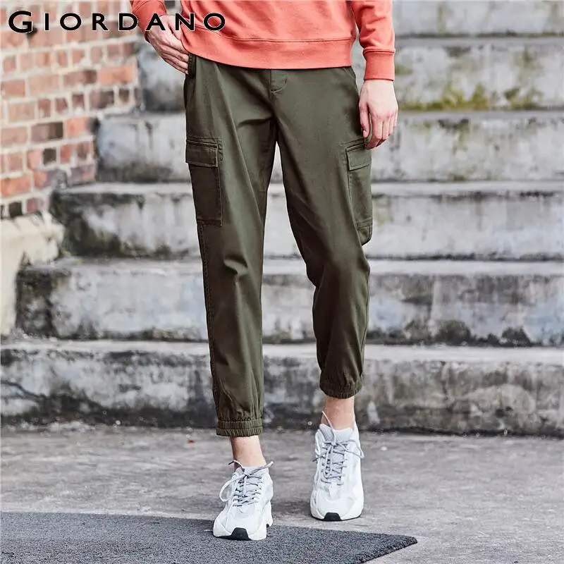 Giordano мужские стрейчевые повседневные брюки из натурального хлопка с