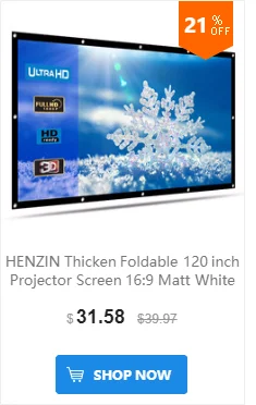 HENZIN 16:9 HD складной 120 дюймов проекционный экран ПВХ ткань проекционный экран для образования офиса домашнего кинотеатра Открытый кинотеатр