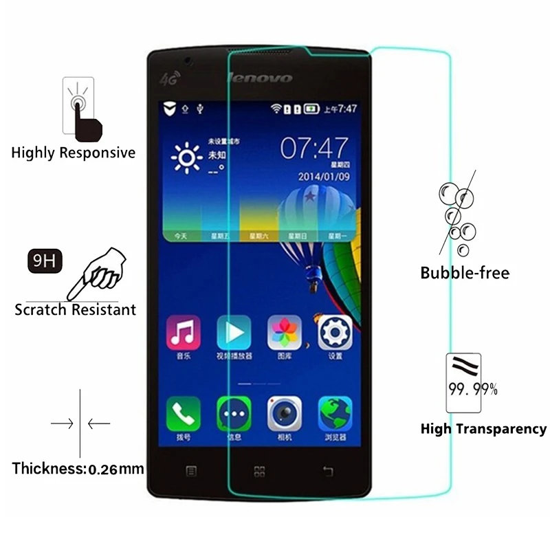 10 шт./лот 2.5D закаленное Стекло для lenovo A1000 9 H Высокое качество взрывозащищенные