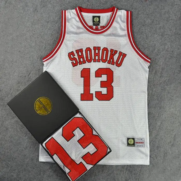 Аниме SLAM DUNK Косплей Костюм Shohoku Каэдэ рукава Белый Баскетбол Джерси Топы рубашка жилет спортивная униформа Размер m-xxl - Цвет: No13