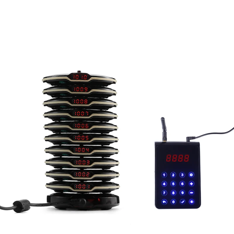 Вибрационный зуммер дешевая беспроводная система подкачки с 10 шт. пейджеры Coaster в