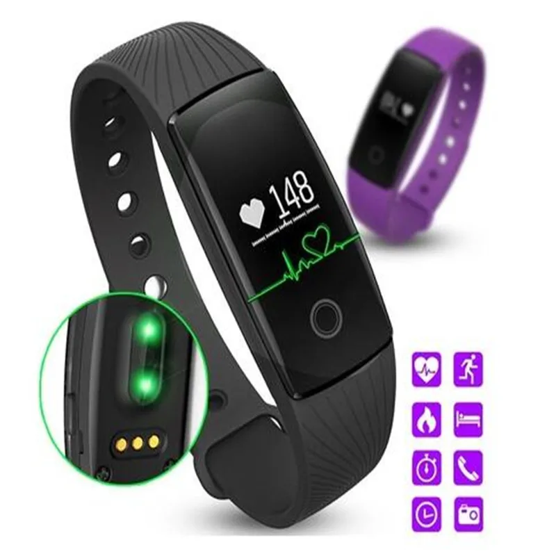 Умный пульсометр часы монитор сердечного ритма умный браслет шагомер фитнес