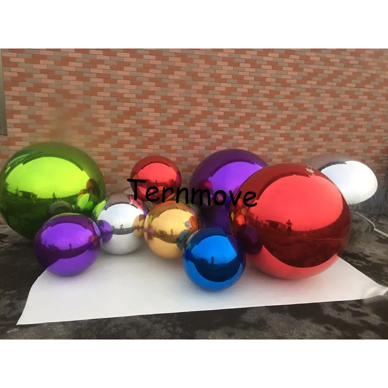 Зеркальный шар ПВХ надувной Рождественский гигантский Кристальный отражающий