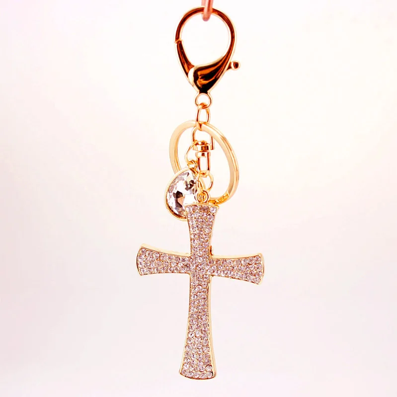 Брелок в виде креста брелок со стразами|keychain keyring|cross keychainpurse charms |