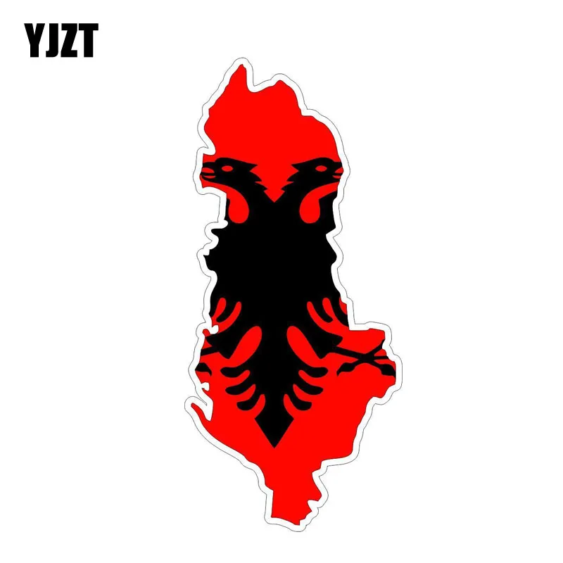 

Индивидуальные аксессуары YJZT, 13,5 см * 6 см, Флаг Албании, карта кузова автомобиля, наклейка 6-1216