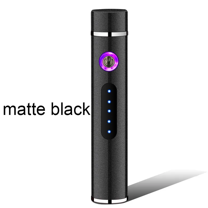 Плазма USB Зажигалка двойная дуга для сигарет курения электронный перезаряжаемый подарок для друзей - Цвет: matte black
