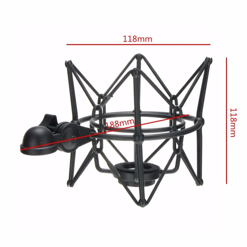 Запись студия металлический Shockmount Клип подвеска пауки кронштейн микрофон Стенд ударное крепление для вещания компьютерный микрофон держатель