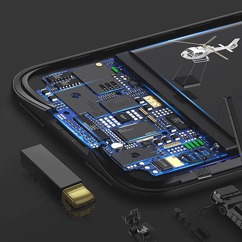 Умный чехол для зарядного устройства с цифровым дисплеем для IPhone X XS Max, чехол для iPhone X R