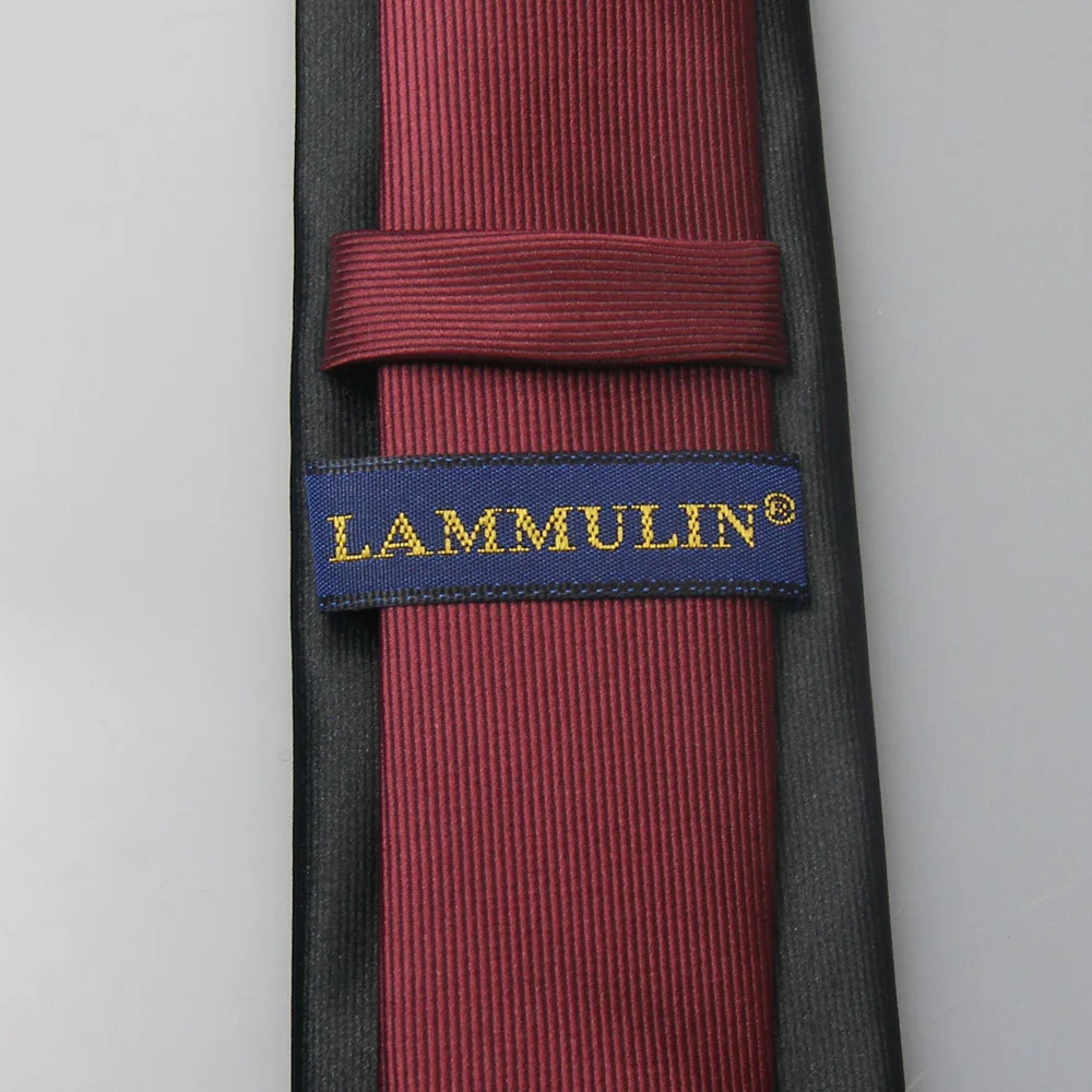Мужские галстуки LAMMULIN модный дизайн бордовый Узел контрастный черный