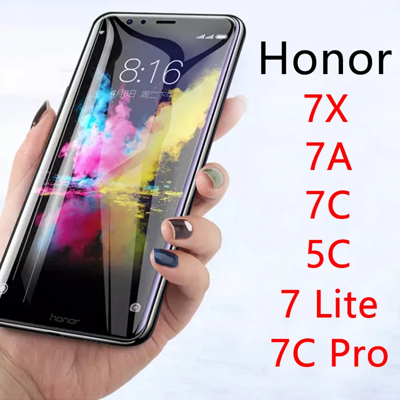 Защитное стекло для Huawei Honor 7X 7C 7A 7 S 5C Lite Pro Y5 Y6 Y7 Prime 2018 закаленное 5 X C A X7 C7 A7 S7 |