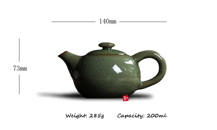 Новинка, Лидер продаж, хрустящая глазурь, Ge Kiln Longquan Celadon Zisha, керамика, искусство, Тхи, Китай, фарфоровый чайник из исинской глины, антикварный чайник