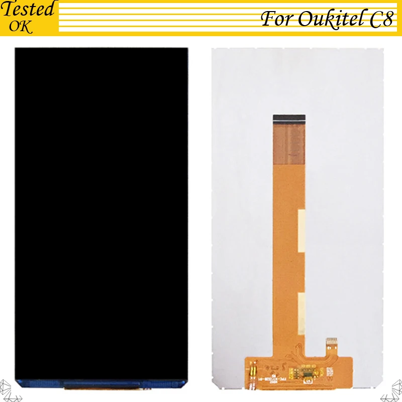5.5 inch 100% Tested For Oukitel C8 LCD Display+Touch Screen Digitizer Repair Parts Panel In Stock | Мобильные телефоны и