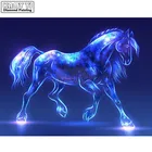 Рукоделие 5d Diy Алмазная Картина Звезда светильник лошадь диамон картина вышивка мозаика животное приклеенная картина Lk1