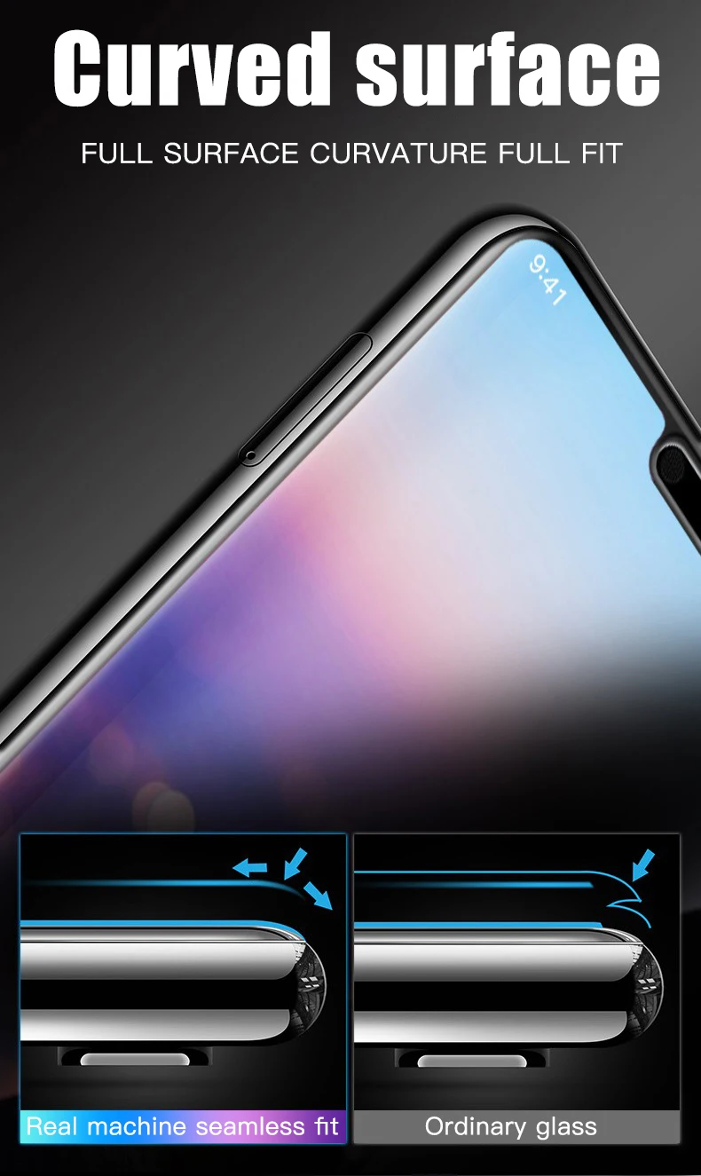 11D полное покрытие из закаленного стекла для huawei Honor 10 9 Lite 9i 8X Защита экрана для huawei P20 Pro P10 Lite защитная пленка