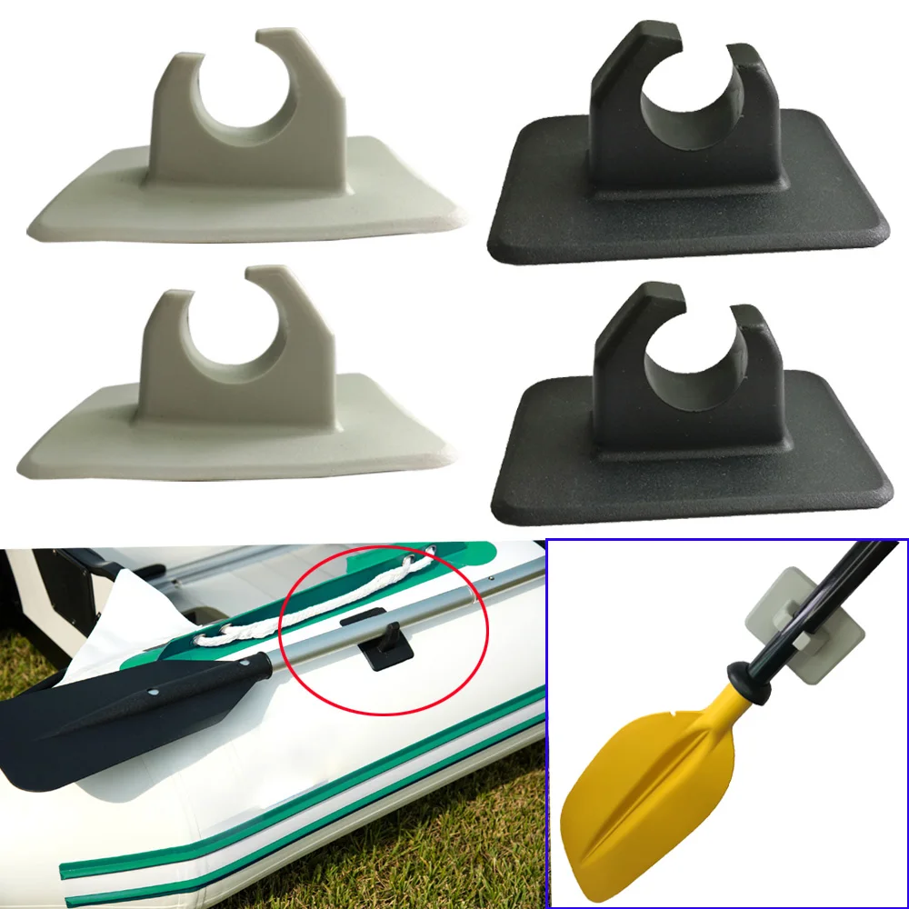 

2pcs PVC Inflatable Boat Paddle Clips Oar Rowing Pole Paddle Clips Holder Mount Patch for Rowing Boat Dinghy Kayaks Accessories