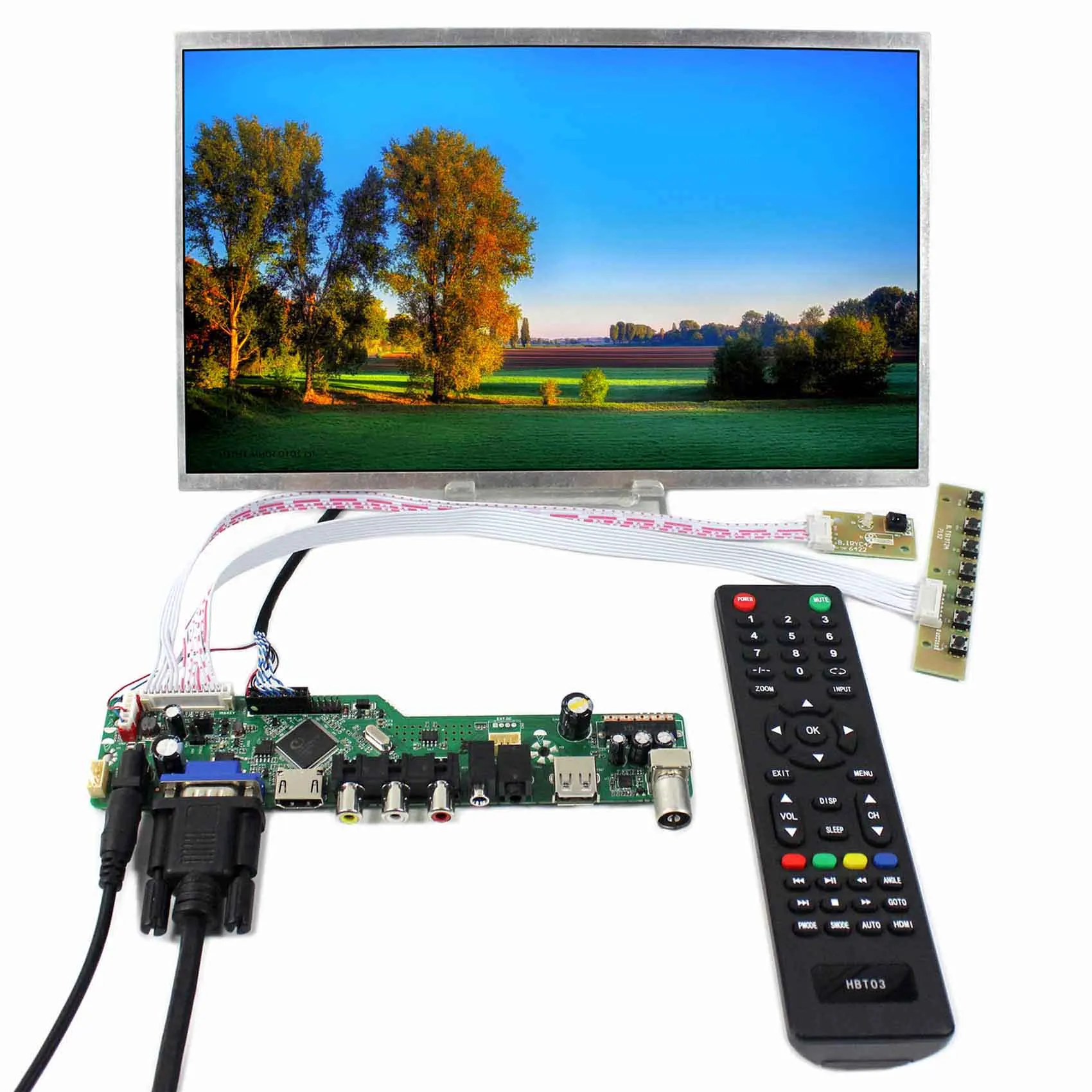 12 1 дюймовый HSD121PHW1 1366x768 ЖК экран + ТВ H DMI VGA AV USB аудио контроллер плата