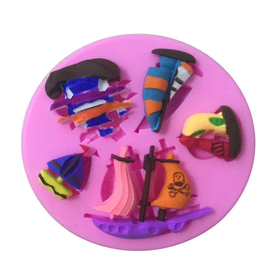Пиратский корабль силиконовая форма для торта шоколада пудинга желе конфет