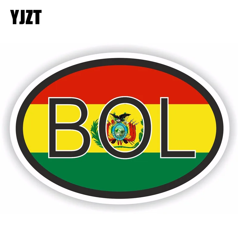 YJZT 14,8 см * 9,8 см креативная Автомобильная наклейка из Боливии с кодом страны, наклейка на кузов автомобиля из ПВХ 6-0386