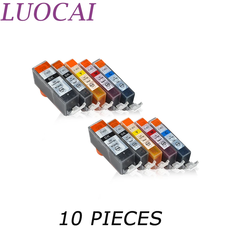 10X LuoCai совместимые картриджи с чернилами для женских фотографий PGI820 CLI821 Canon PIXMA