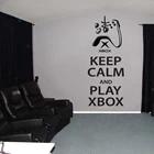 Игровая игра зоны декор настенные наклейки Keep Calm and Play Xbox One Наклейка на стену Наклейка Цитата Спальня украшение для комнаты мальчиков постер D874