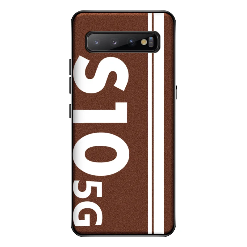 S10 5G -Brown Для samsung S10 чехол, оригинальная Спортивная уличная культура, кожа, мягкий край, защитный чехол для samsung Galaxy S10 Plus S10e S10 5G чехол - Цвет: S10 5G -Brown