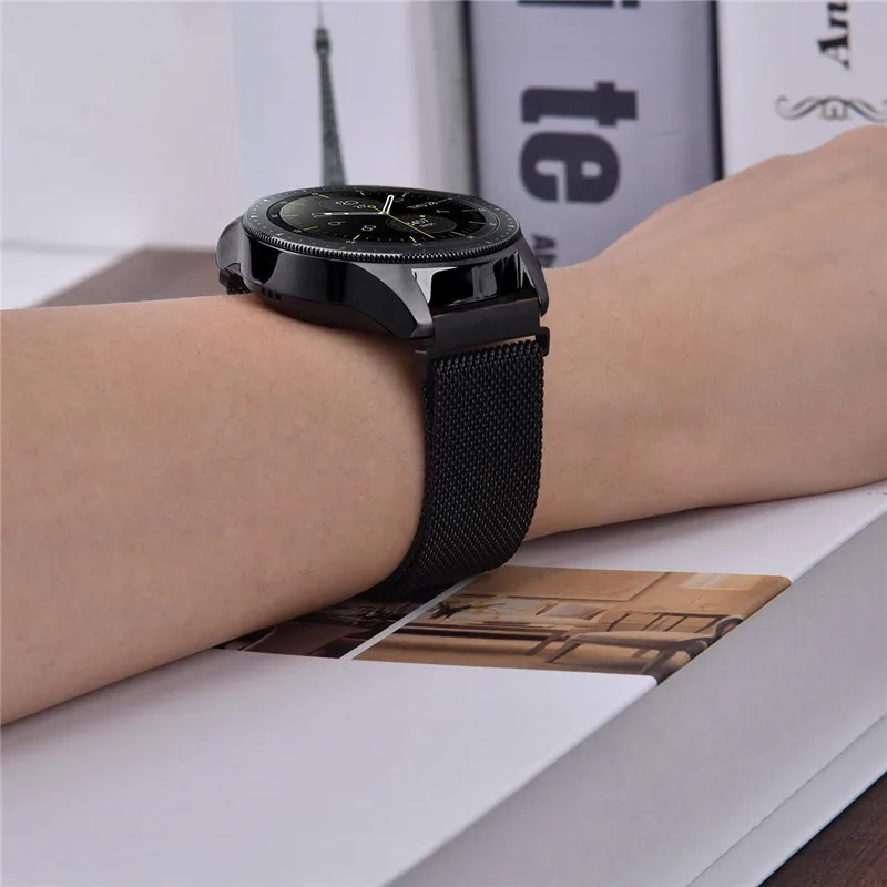 20 мм 22 мм ремешок из нержавеющей стали для samsung Galaxy watch 42 мм ремешок для часов Миланская петля ремешок для Galaxy Watch 46 мм/gear S3