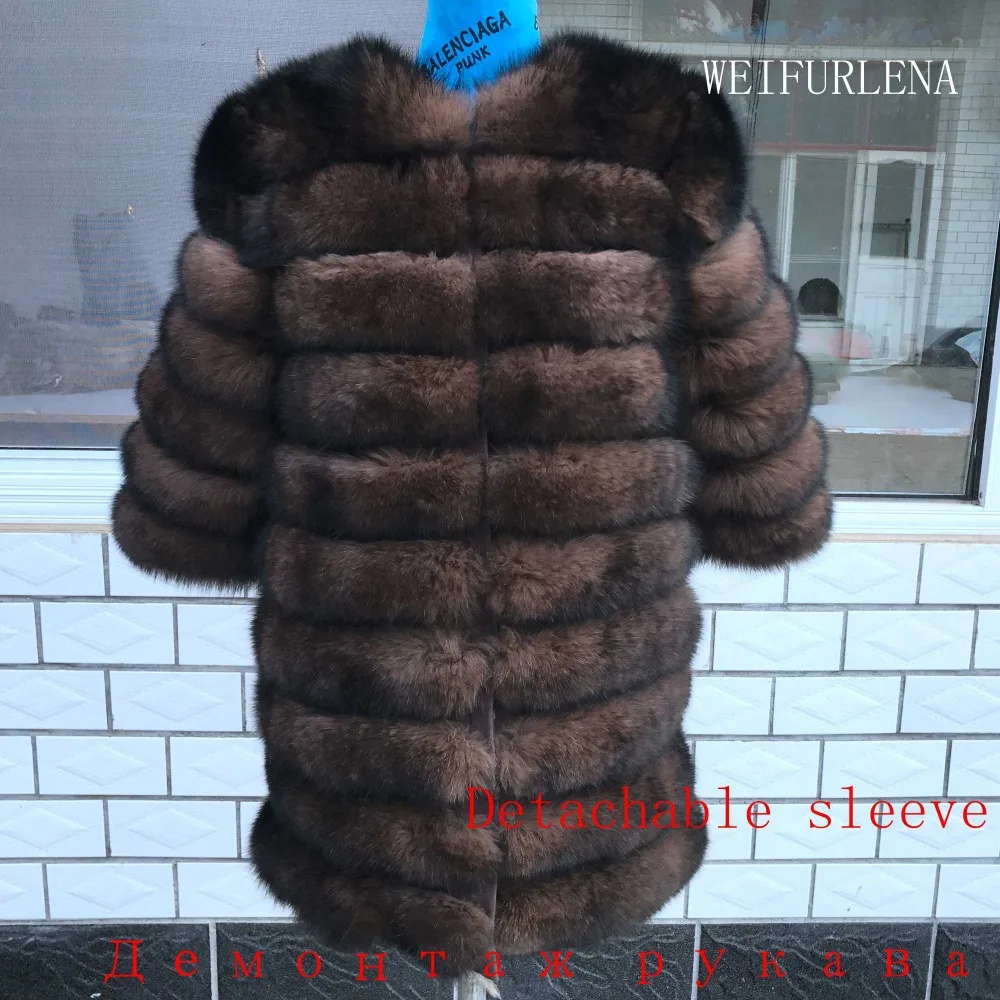 Real fur Real Fox Fur Coat Women Natural Real Fur Jackets Vest Winter Outerwear Women Clothes
