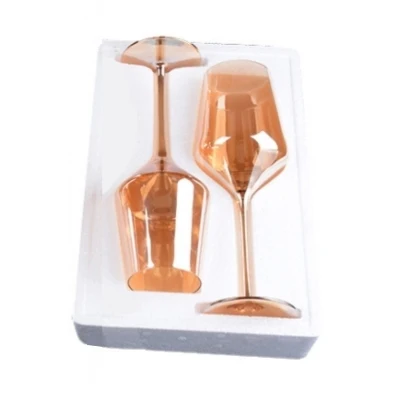 2 glass Высокое качество, покрытие, золотой цвет, бокал для вина, бессвинцовый кристалл, красное вино, бокал, бокал для вина большой емкости, бокал для вина и графин - Цвет: 2 glass