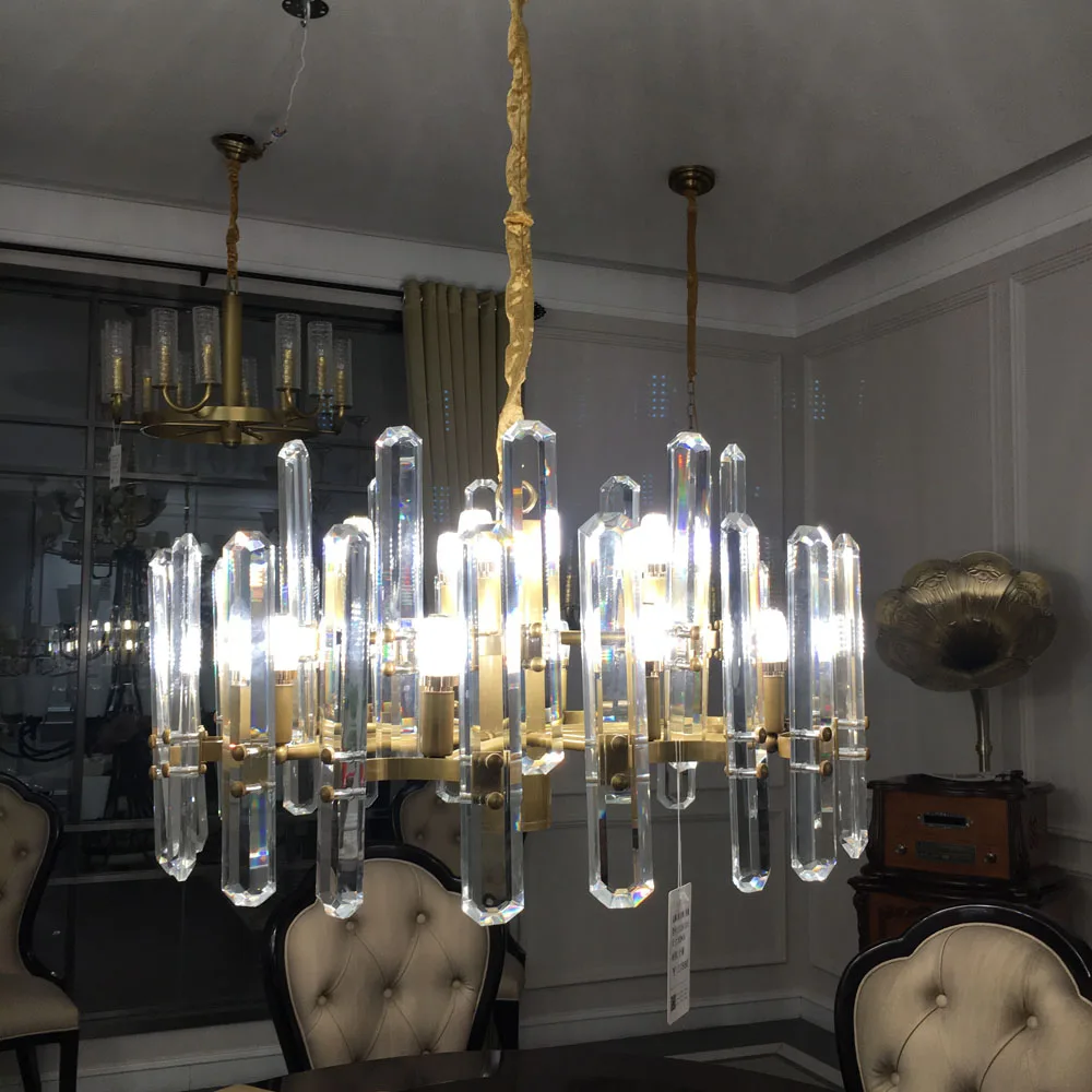 luxury crystal chandelier lighting modern LED lamp for living room dinning room gold crystal light