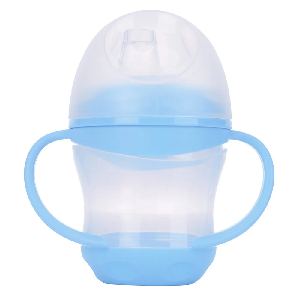 160 мл ребенка нежной чашке с ручкой мягкий носик для обучения детей питьевой воды
