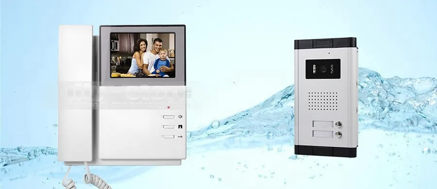 Diysecur 4." Квартира видео-телефон двери Видеодомофоны Дверные звонки Системы 700 TVLine ИК Камера touch ключ для 2 семей