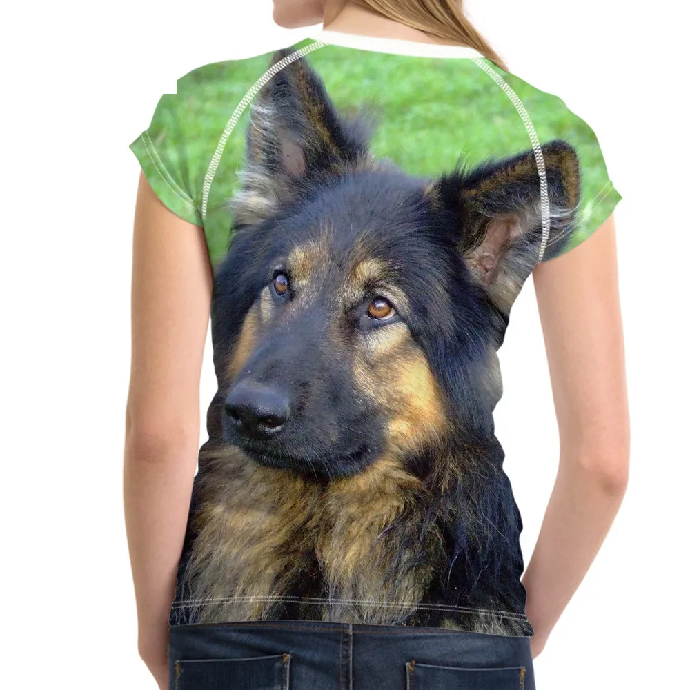 

Cool Animal German Shepherd Print Women T Shirts Casual Summer O Neck Tshirt Fashion Short Sleeve Tops Tee Plus Size