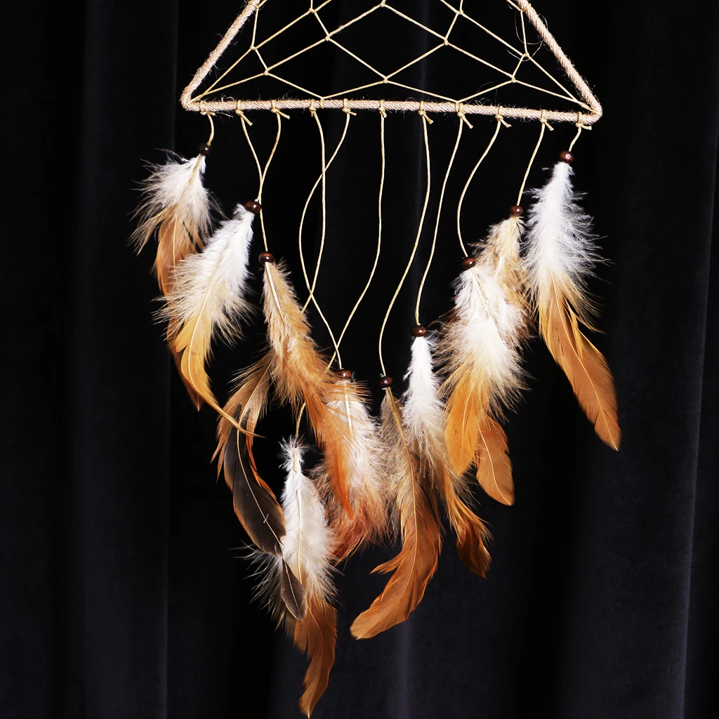 Ретро треугольник перо Ловец снов колокольчики для вечевечерние домашний декор |