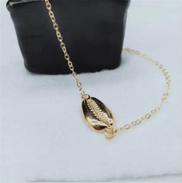 X 528 Golden Necklace Women Retro Fashion Pendant Simple Shape Shell Ocean Beach Bohemian Jewelry Accessories Fa | Украшения и