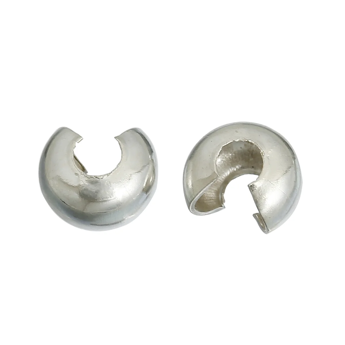 DoreenBeads 200 шт. серебристые Обжимные бусины крышки 5 мм x 4 (2/8 &quotx 1/8&quot) yiwu | Украшения и