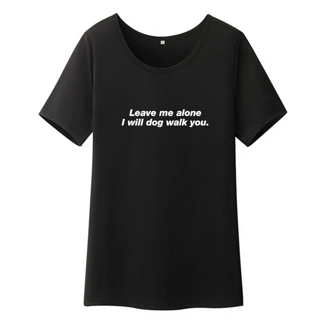 

Оставьте мне вместе с принтами футболки для женщин летний топ с короткими рукавами, забавная Женская хлопчатобумажная рубашка на каждый де...