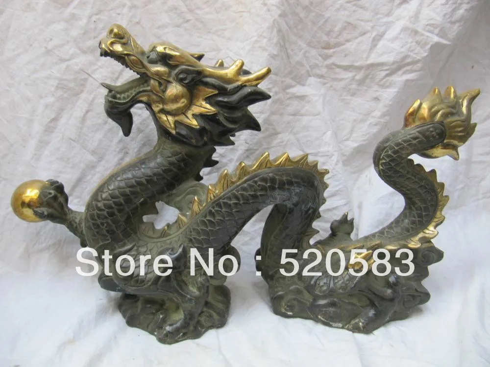 16 дюймов китайская народная бронзовый золотой свинка благоприятный королевский